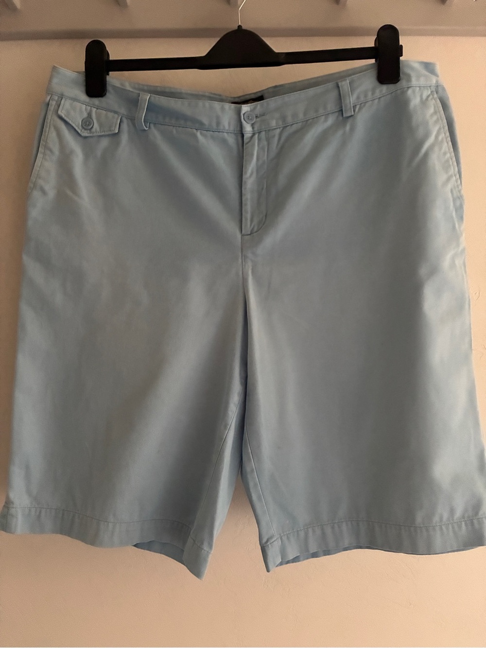 Eddie Bauer Light Blue 100% Cotton Bermuda Shorts
